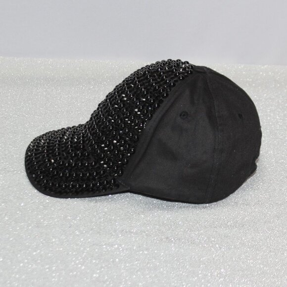 Black Jeweled Baseball Cap - Picture 4 of 9
